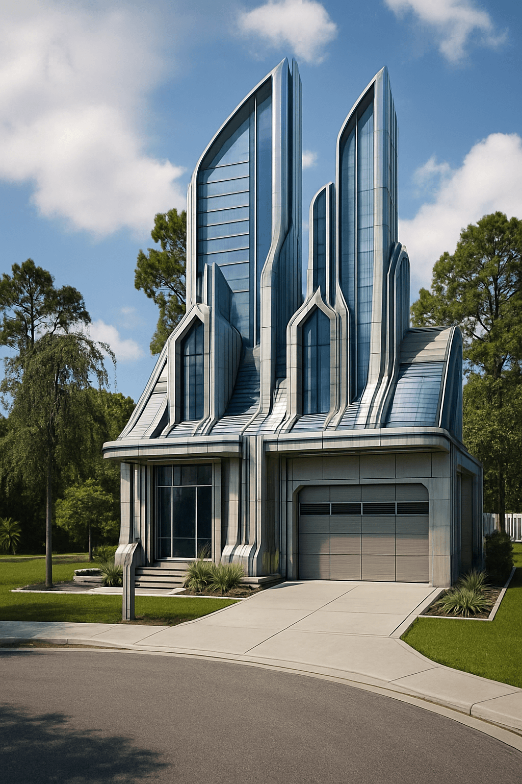 Futuristic Skyscraper style transformation